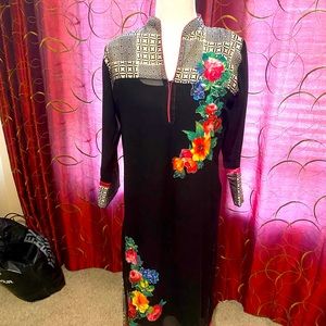 Long black kurti